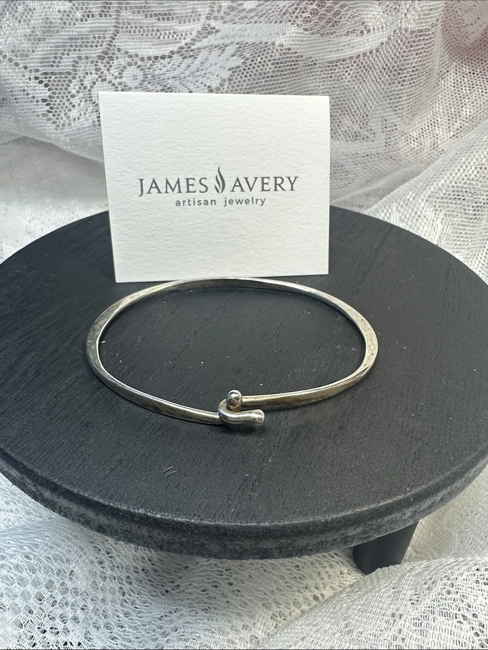 James Avery bracelet bangle 925 sterling silver hook closure
